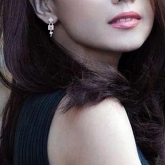 Blossom Lock & Key Earrings - Picture 2 of 10